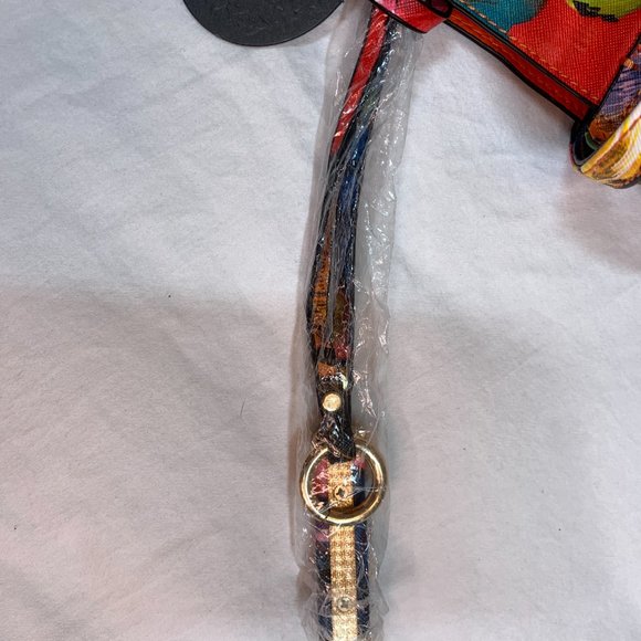 Imoshion Floral and Orange Pebbled Vegan Leather Tote Bag NWOT! 2 in 1 Bag - Picture 9 of 10